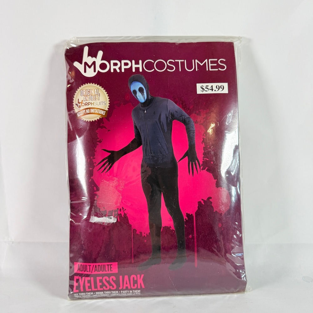 Morphsuits Eyeless Jack Adult XL Halloween Costume Creepypasta Bodysuit NWT